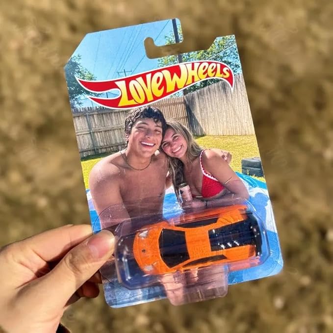 Personalized Car Toy Model Vehicle Custom Acrylic Car Standee – Custom Display with Photo & Text for Car Models, Customized Valentine's Day Anniversary Birthday Gift for Couples
