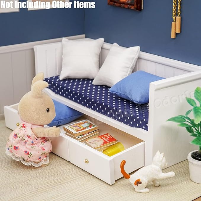 Odoria 1/12 Scale Miniature Couch Sofa Day Bed Dollhouse Furniture Accessories for 6 inch Dolls
