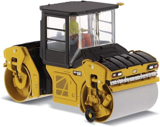 Diecast Masters 1:50 Scale Caterpillar CB-13 Vibratory Compactor with Enclosed Cab | High Line Series Cat Trucks & Construction Equipment | Model 85595