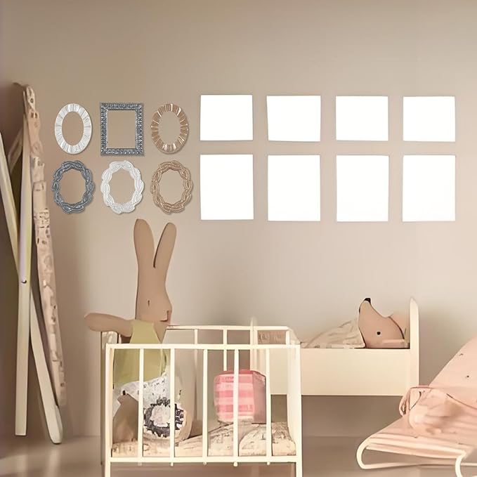 200 Pieces Tiny Picture Frame Decor for Dollhouse Micro Resin Decor for DIY Crafts Mini Things for Fairy Garden Micro Landscaping Decoration