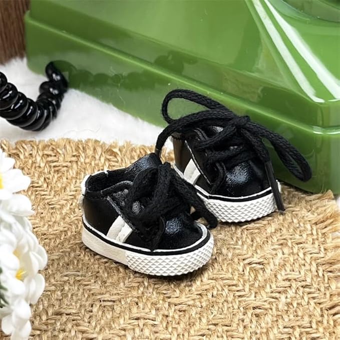 Compatible with Labubu Doll Shoes for 17cm Doll,Shoes Used for Labubu Accessories(YD-Black)
