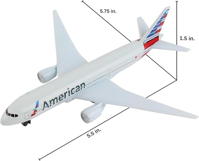 Daron Toy Airplane – American Airlines – Die-Cast Metal Model Airplane Toy with Plastic Parts for Kids Ages 3+