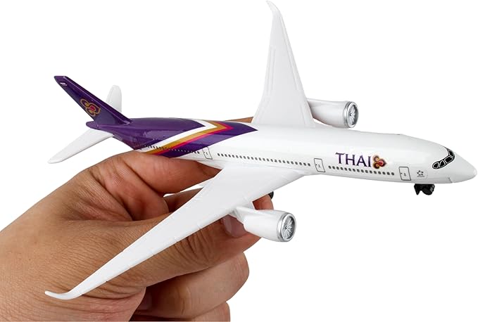 Daron Toy Airplane – Thai Airways Single Plane – Die-Cast Metal Model Airplane Toy with Plastic Parts & Authentic Livery for Kids Ages 3+