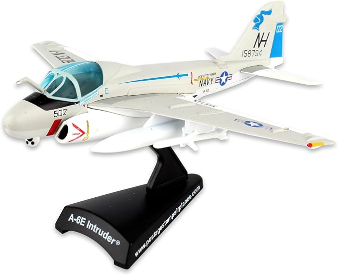 Daron Worldwide Trading Postage Stamp A-6 Intruder Va-52 Knightriders 1/14 Airplane Model