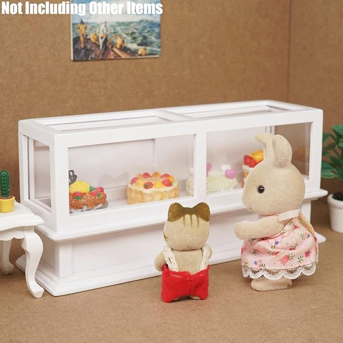 Odoria 1/12 Miniature Bakery Display Case Dollhouse Furniture Accessories, White