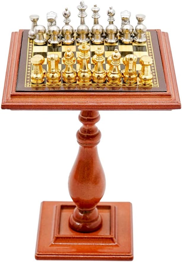 Odoria 1/12 Miniature Chess Games with Magnetic Table Dollhouse Decoration Accessories