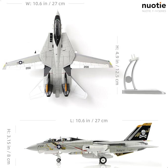 US Navy F-14 Tomcat 1/72 Alloy Model VF-84 Jolly Rogers Fighter DieCast Metal Airplane Military Display Model Collection or Gift