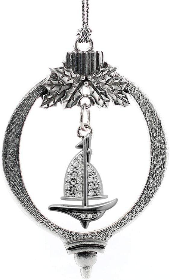 Inspired Silver - Sailboat - Silver Christmas Ornament - Unique Charm Christmas Tree Ornament - Holiday Hanging Decoration