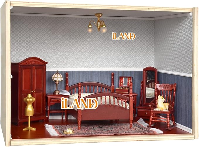 iland Miniature Dollhouse Accessories, Dollhouse Wallpaper on 1/12 1/6 Scale, Thickened 3pcs with 3D Embossed Stripes (Star Trail Embossed Texture)
