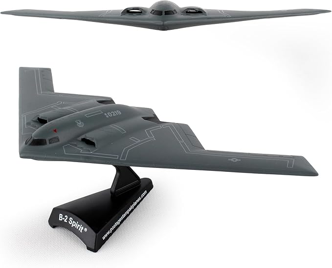Daron B-2 Spirit Stealth Bomber Die-Cast Model – 1:280 Scale Long-Range Strategic Aircraft Replica with Display Stand, Highly Detailed, 3” Length x 7.4” Wingspan, Adult Collectible Ages 14+