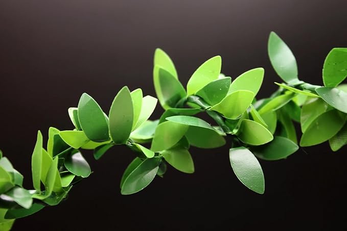 Mini Leaf Garland, Dollhouse Miniature Ivy Leaf Vine Garland, Dollhouse Mini Wreath, Miniature Christmas Garland, for Making 1:6 Scale Dollhouses Wreath, Fairy Wedding Crowns, Decor (11 foot)