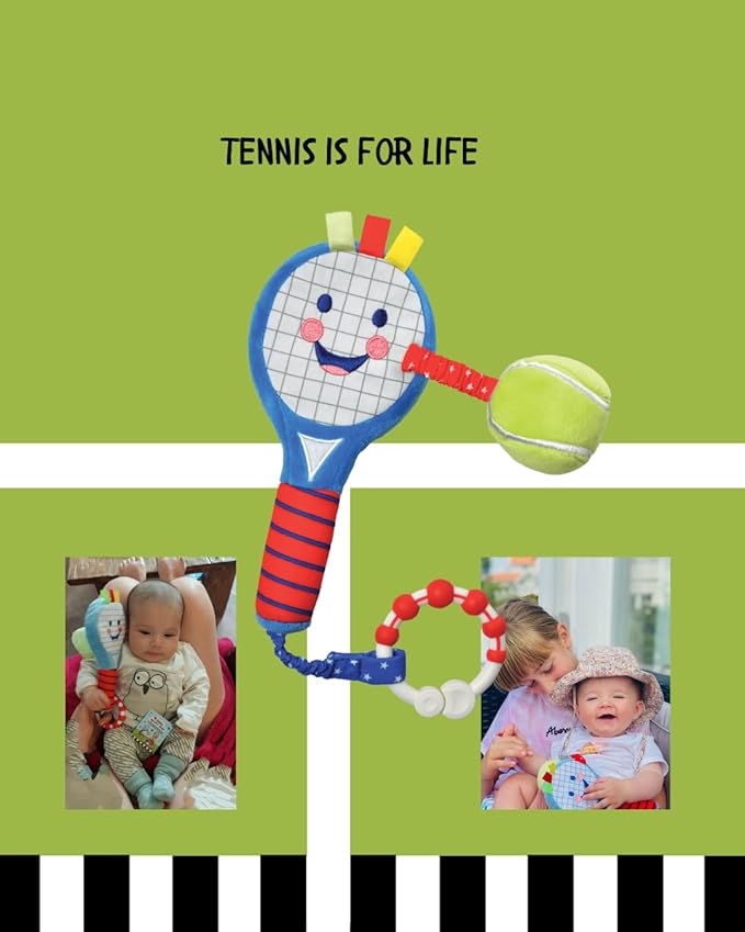 Tennis Racket for Babies | Soft Plush Sensory Tennis Racket for Babies