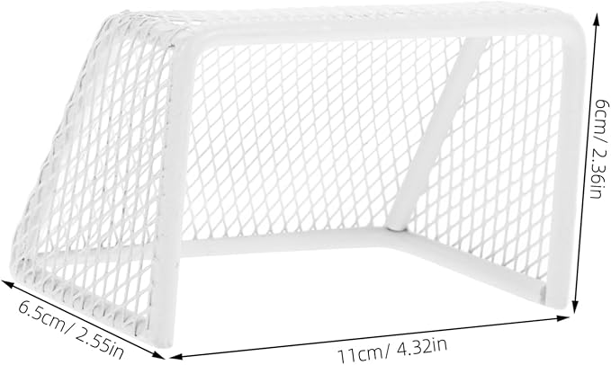 UPKOCH Mini Soccer Goal for Dollhouse Realistic Football Net for Indoor Play Miniature Settings Easy to Assemble Sports Decor Enhances Coordination Skills Fosters Team