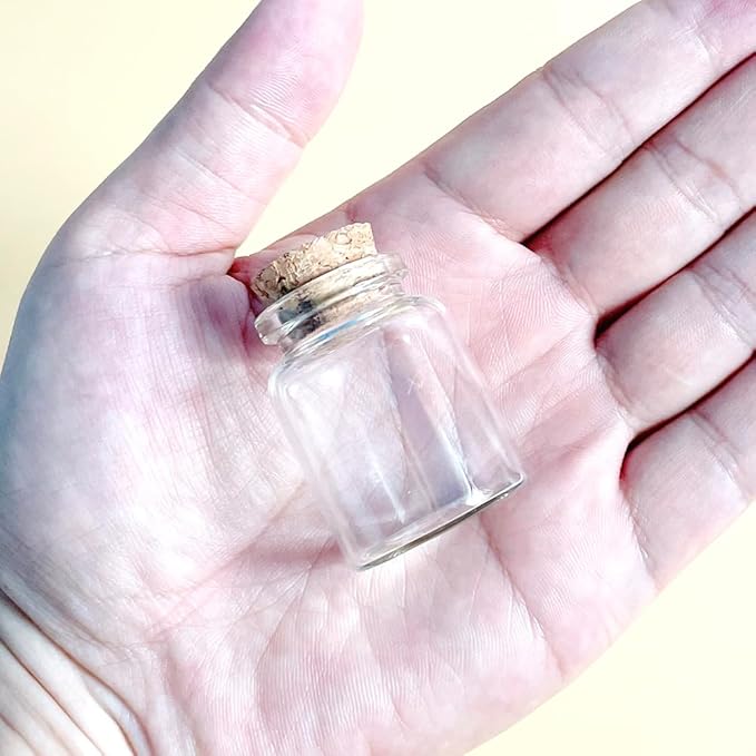 18 pcs 15ml Small Glass Bottles with Cork Stopper,Decorative Bottle,Vials Jars,Cute Storage Jar,Wishing Bottle 30x40mm(1.18x1.58inch)
