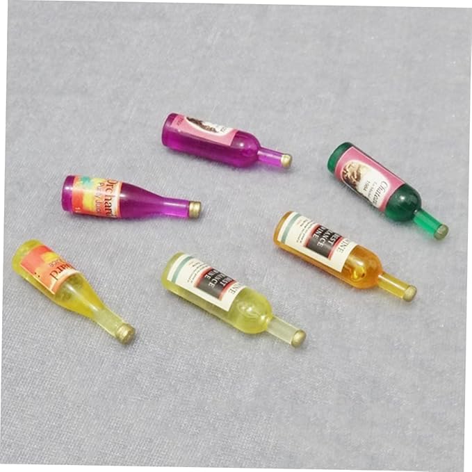 QUMIIRITY 18pcs Miniature Dollhouse Wine Bottles Mixed Styles Ornaments for Home Decoration Accessories for Dollhouse Enthusiasts and Collectors