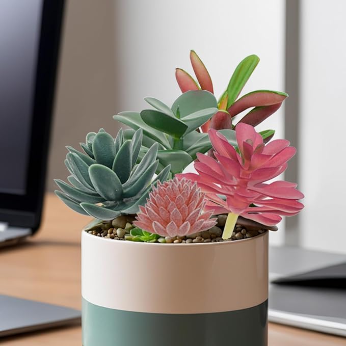 Bacucine 20pcs Artificial Succulent Plants Realistic Unpotted Fake Succulents Mini Faux Plants for Garden Office Party Indoor Outdoor Home Decor