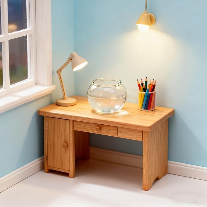 LOGOFUN 6pcs Miniature Fish Bowl Dollhouse 1: 12 Mini Glass Goldfish Tank Small Glass Goldfish Bowl for Dollhouse House Desktop Ornaments - 24MM