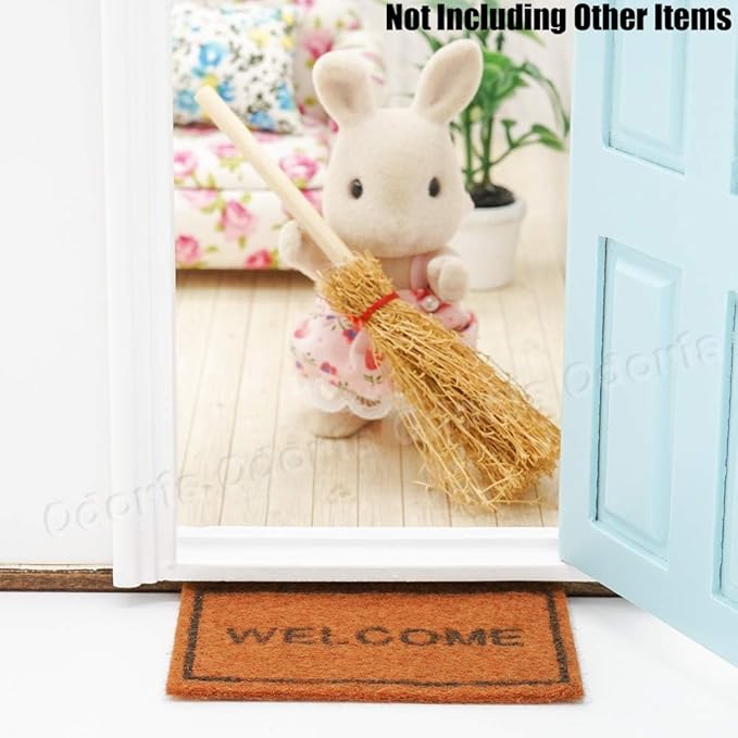 Odoria 1/12 Miniature Welcome Mats Doormat Dollhouse Decoration Accessories