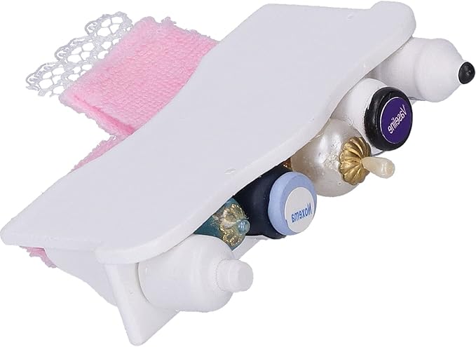 Dollhouse Towel Rack, 1:12 Towel Rack Makeup Cosmetic Set Dollhouse Bathroom Accessories