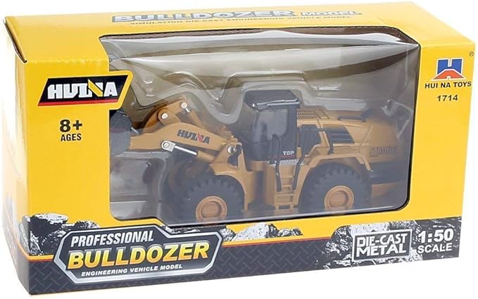 Ailejia 1/50 Scale Diecast Articulated Mechanical Loader Bulldozer Alloy Models Construction Vehicle Model Engineering Car Toy Mechanical Loader Boy Gift