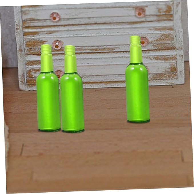 Vaguelly 24pcs Miniature Beer Bottles for Dollhouse Decor Tiny Wine Bottles for Mini Food Scene for Boys and Girls Birthday and Miniature House Decoration