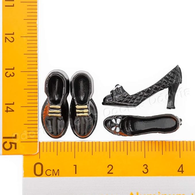 Odoria 1/12 Miniature Men Shoes and High Heels Dollhouse Decoration Accessories