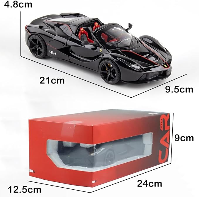 Toy Cars Model Roadster 1/22 Black LaFer Die-cast Vehicles with Sound and Light