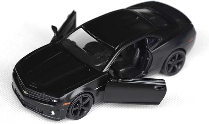 Tianmei 1:32 Scale Supercar Styling Alloy Die-Cast Car Model Collection Decoration Ornaments, Kids Play Vehicle Toys with Pull Back Action and Open Doors (Camaro - Black)
