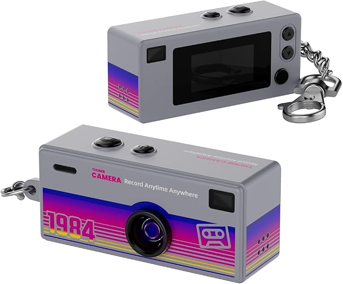 Mini Camera Keychain, 1984 Retro Portable Thumb Camera, Keychain Cameras