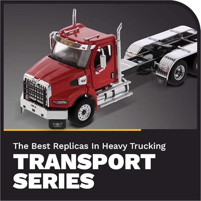 Diecast Masters Western Star 49X SB Tridem Tractor - Viper Red | Opening Hood, Doors with Cab Interior 1:50 Scale Model Semi Trucks 71085