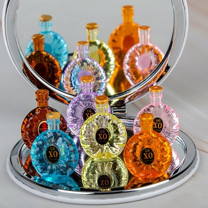 20-Pieces Miniature Toy Food & XO Wine Bottles Set – 6 Color Options, Dollhouse Drink Accessories for Mini Bar, Tabletop Décor, and DIY Craft Projects (Random Selection)