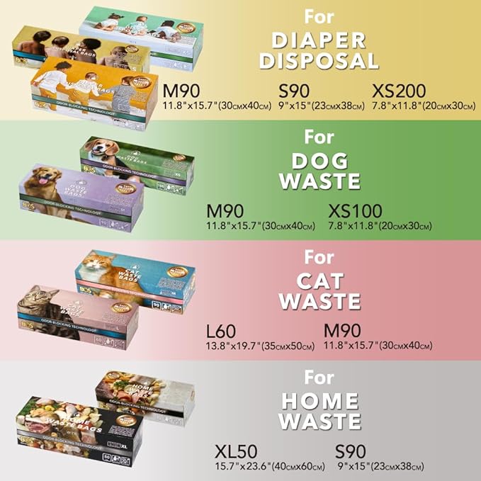 Disposable Bags - Scent & Smell Free (Color: Cream Yellow) (Medeium)