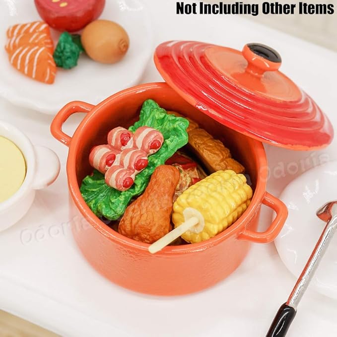 Odoria 1/6 Miniature Pot Cookware Dollhouse Kitchen Accessories