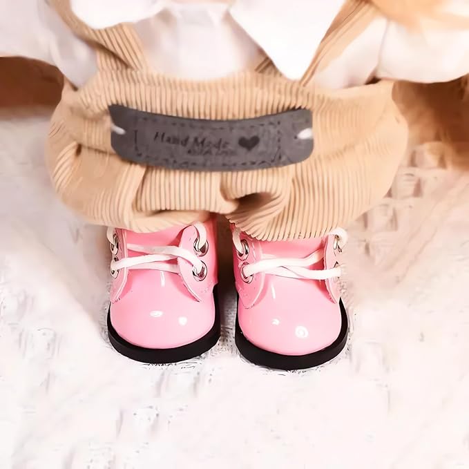 2 Pairs Mini Shoes 1/8 BJD Doll Shoes PU Leather Cute Elf Shoes (2 Colors)
