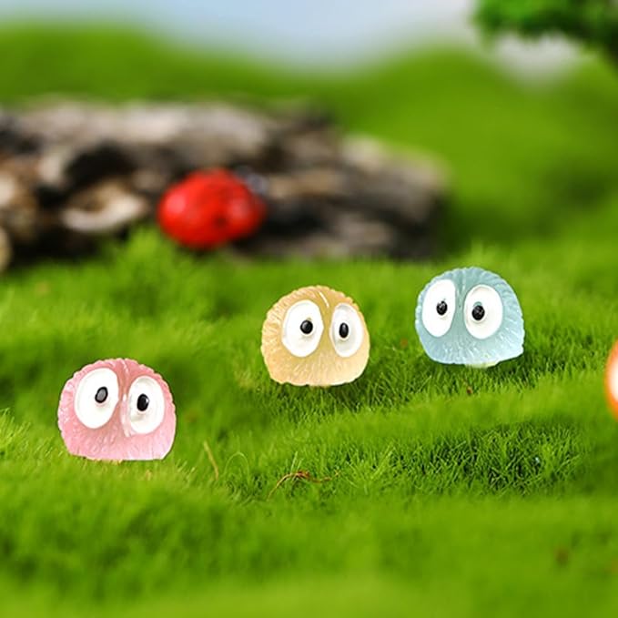 120 PCS Luminous Mini Resin Animal Figurines, 12 Styles, for Miniature Fairy Garden Accessories Micro Landscape Aquarium Garden, Glow in The Dark Tiny Animals