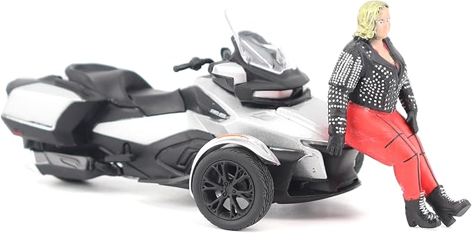 Diecast Masters BRP Bombardier Models 1:32 Scale Diecast Replica Can-Am Spyder RT, Hyper Silver | Item 60016
