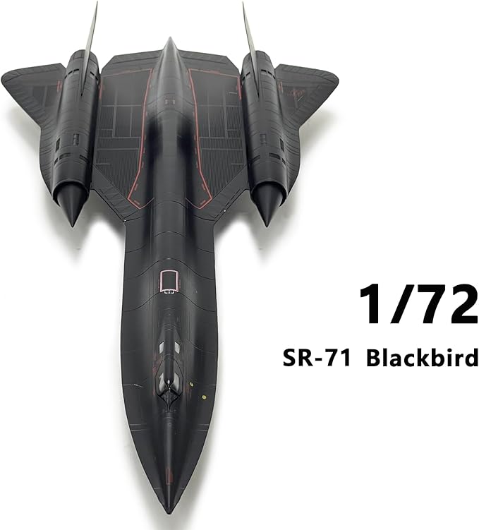 1/72 Scale SR71 Model - 17.9 Inch Length - Metal Military Aircraft Replica - Premium Gift and Collectible