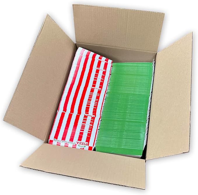 Olympak UPDATED Individual Pizza Box | Disposable Mini Pizza Box with Clear Window | Easy Clamshell, Thick & Sturdy | Grease-resistant, Microwave & Freezer-safe | 200/Case (6" L x 6" W x 1.75" H)