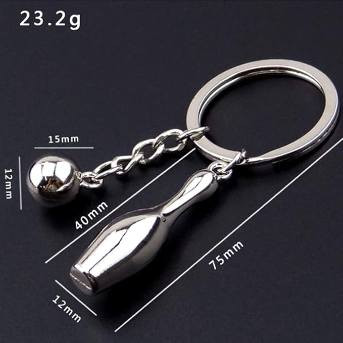 COSTOYFUN Mini Cute Soccer Keychain Bowling Tennis Baseball Keychain for Men Women Boys Girls Gift