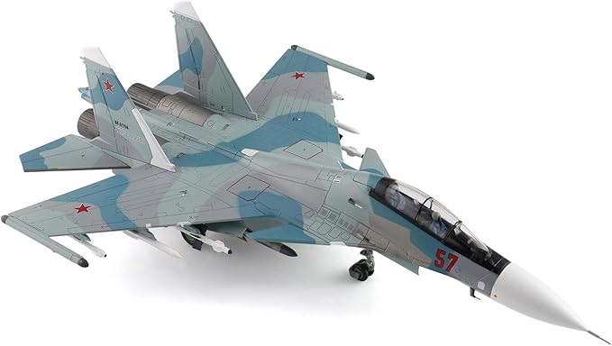 Hobby Master | 1:72 Scale Diecast Military Aircraft Replica | Su-30SM Red 57/RF-61768, Russian Air Force, 2018 | Model HA9512