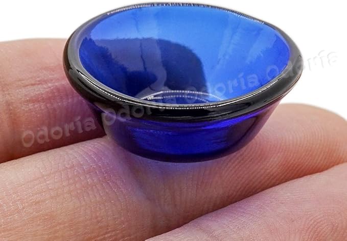 Odoria 1/12 Miniature Glass Bowl Dollhouse Decoration Accessories, Blue