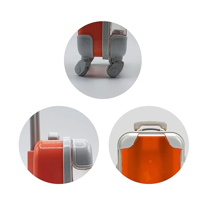 Kiyza False Eyelash Storage Box, Portable Travel Organizer Mini Luggage False Eyelash Tray Makeup Tool (ORANGE)