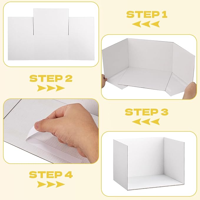 2 Pcs Cardboard Diorama Kit, Diorama Box Pop Up Display with Double Sided Tapes Diorama Supplies for DIY Crafts Model Project Display, 11.8 x 8.7 x 8.3 Inch