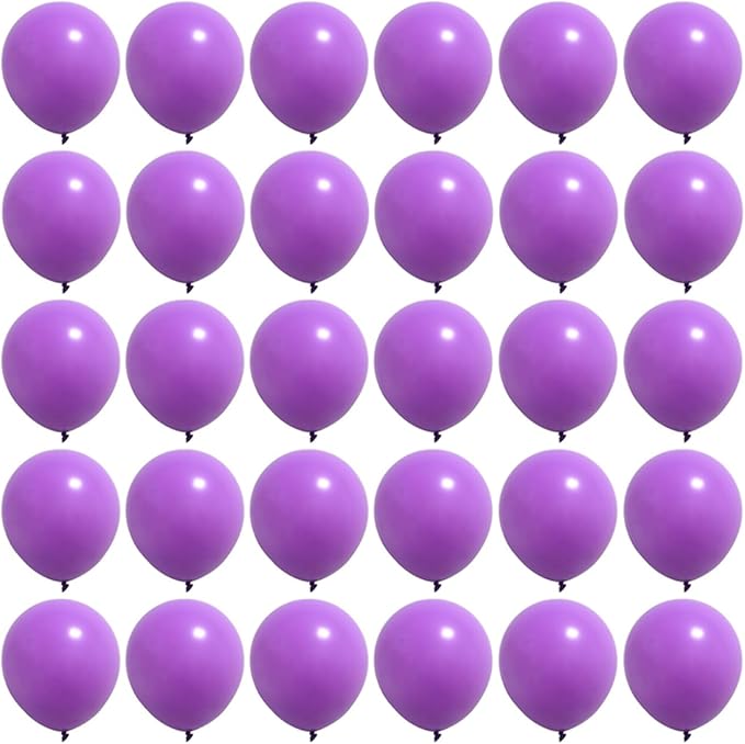 5 inch Purple Party Balloons, 100 pcs Mini Purple Latex Balloons for Birthday Wedding Baby Shower Decorations (Dark Purple)