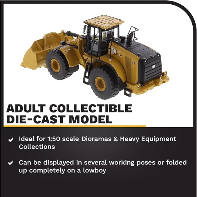 Diecast Masters 1:50 Caterpillar 972 XE Wheel Loader | High Line Series Cat Trucks & Construction Equipment Scale Model Collectible 85683