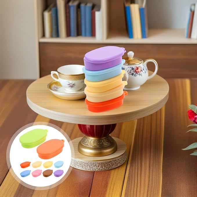 Sosoport 10pcs Dollhouse Miniature Lunch Box Miniature Food Storage Box Mini Food Containers for for Dollhouse Kitchen Accessories
