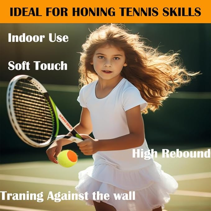LIYUANBAIHUO Tennis Balls Low Compression Stage Tennis Ball for Beginners Youth Kids Training Practicing for Easy Transport