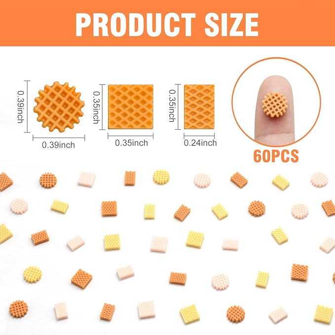 100 Pieces Mini Cookies for Dollhouse Miniatures Mini Food for Crafts Tiny Resin Things for Dollhouse Mini Kitchen Micro Landscaping Decoration