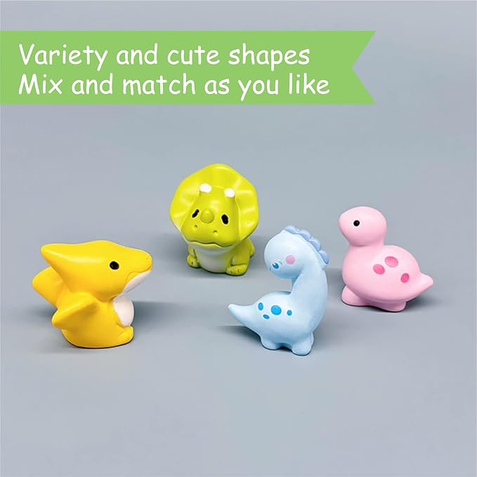 24 Styles Mini Resin Dinosaur Figurines Toys Tiny Plastic Bulk Crafts Small Animal Figures to Hide Dinosaur Party Favors for Miniature Dollhouse Accessories