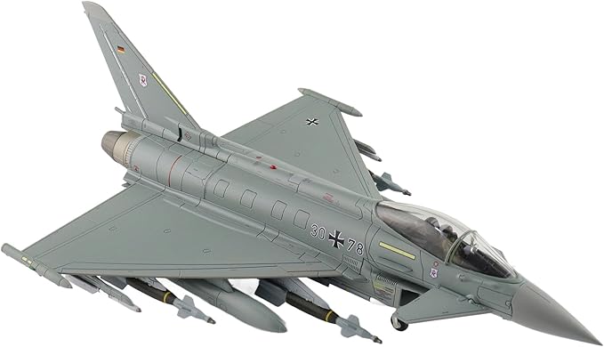 Hobby Master | 1:72 Scale Diecast Military Aircraft Replica | Eurofighter Typhoon 30+78, Luftwaffe, 2021 (with 4 x GBU-48) | Model HA6627